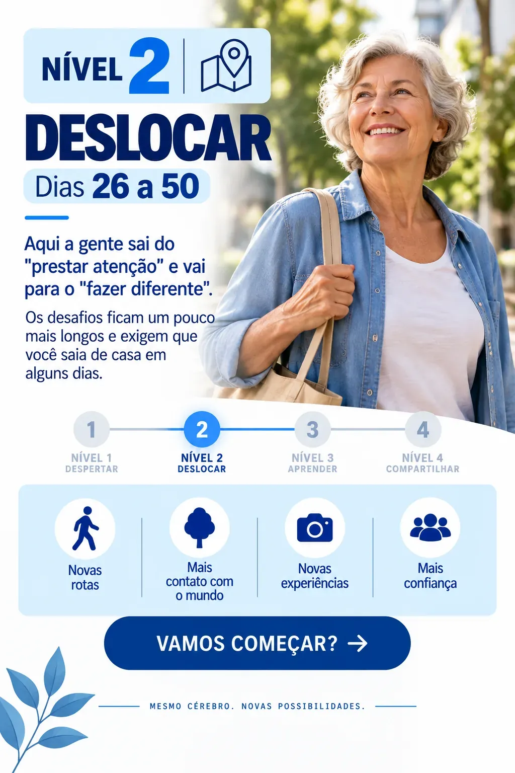Nível 2 — Deslocar, dias 26 a 50